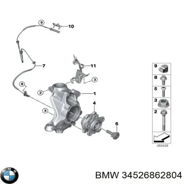 Датчик АБС передній 34525A16AC6 BMW