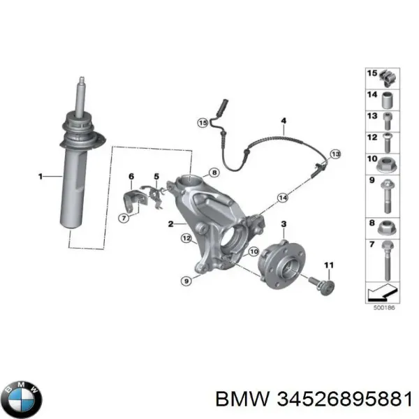 Датчик АБС передній 34526895881 BMW