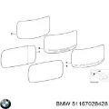 Дзеркальний елемент дзеркала заднього виду, правого BMW 51167028428
