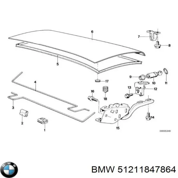 Ущільнювач лобового скла 51211847864 BMW