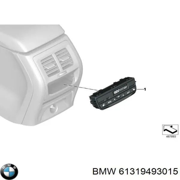 Блок управління кондиціонером 61319493015 BMW