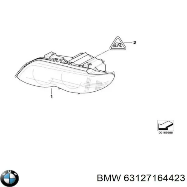 Фара ліва 63127164423 BMW