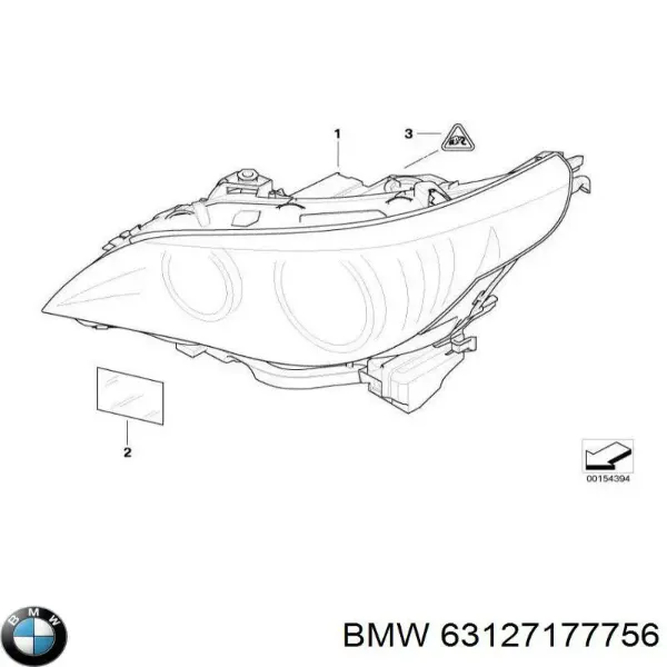 Фара права 63127177756 BMW