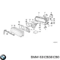 Скло фари правої BMW 7 E38
