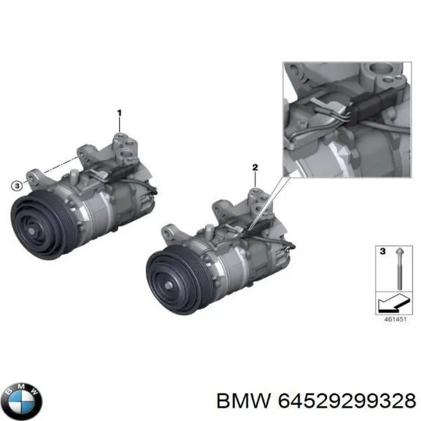 Компресор кондиціонера 64529299328 Denso