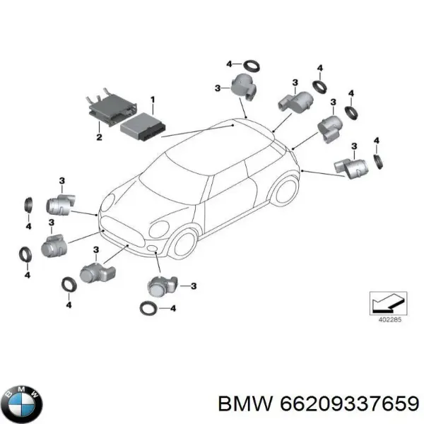 Модуль керування (ЕБУ) парктроніком 6836883 BMW