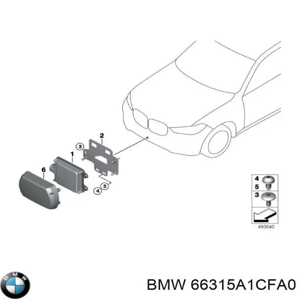 Радарний датчик дистанції 5A56337 BMW
