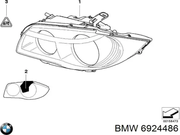 Фара права 7026328 Autotechteile