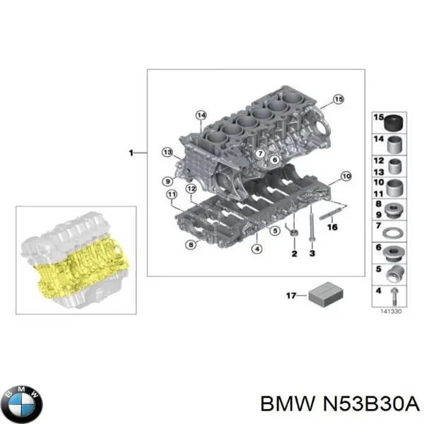 Двигун N53B30A BMW