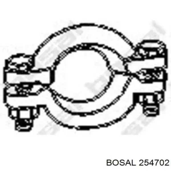 Кронштейн/хомут глушника, передній 7L5253065B Porsche