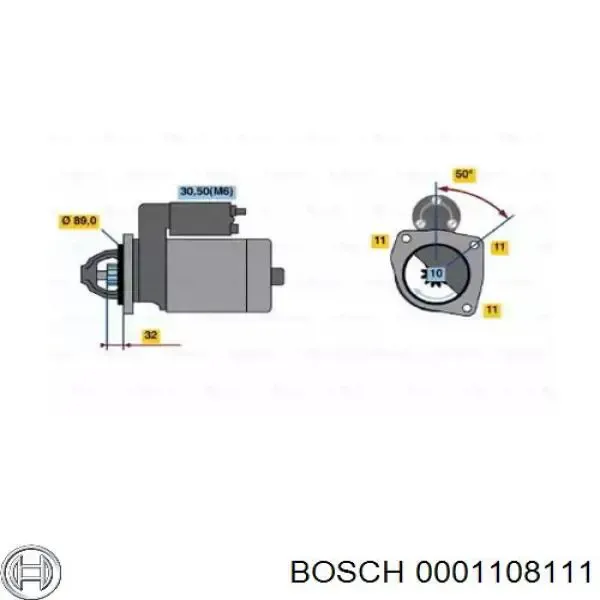 Стартер 0001108111 Bosch