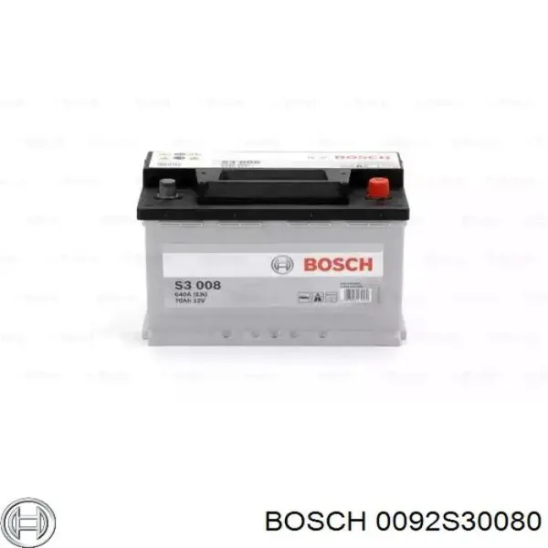 Акумуляторна батарея, АКБ 0092S30080 Bosch