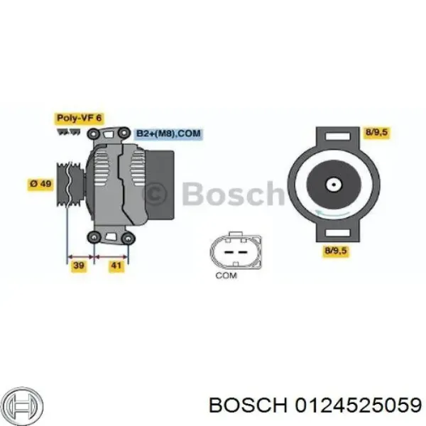 Генератор 0124525059 Bosch