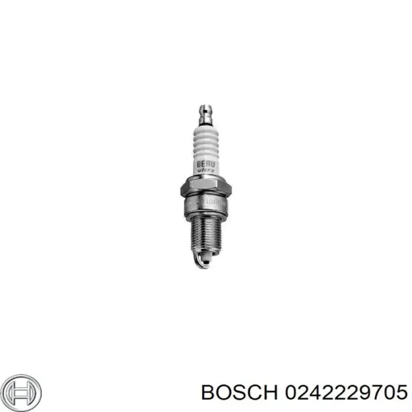 Свічки запалювання 0242229705 Bosch