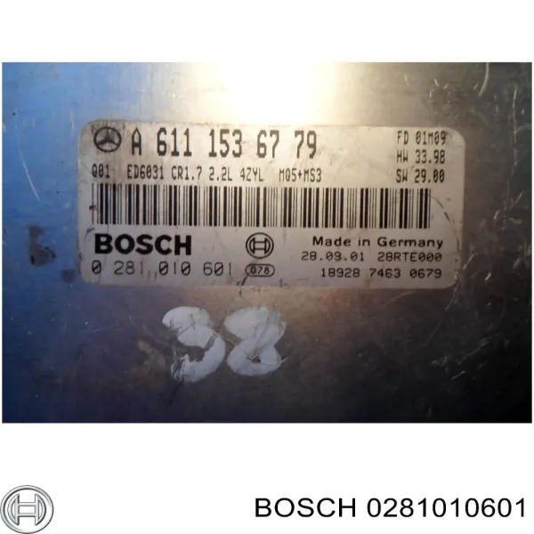 Електронний блок керування двигуном 0281010601 Mercedes
