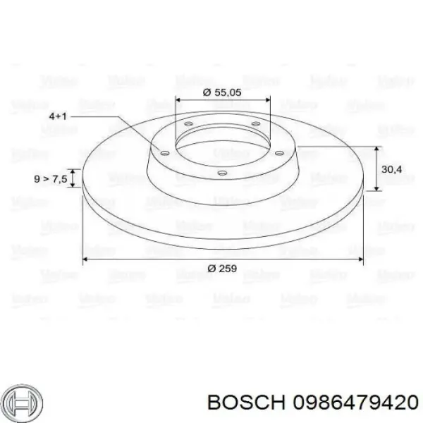 Гальмівні диски 0986479420 Bosch