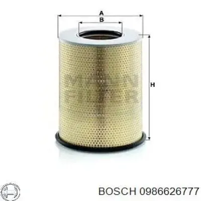 Повітряний фільтр 0986626777 Bosch