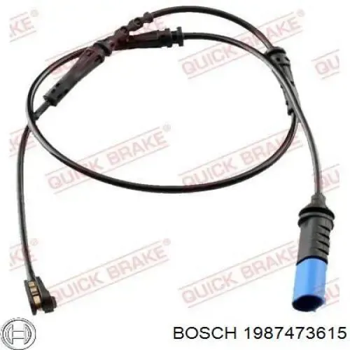 Датчик зносу гальмівних колодок, задній 1987473615 Bosch