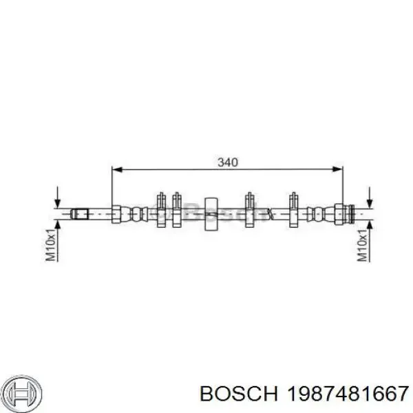 Шланг гальмівний задній 504175594 Iveco