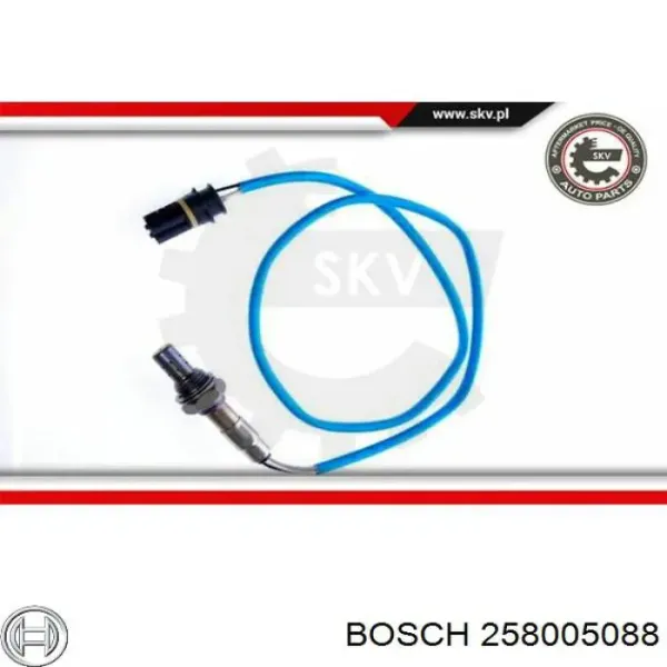 Лямбда-зонд, датчик кисню до каталізатора, лівий 258005088 Bosch