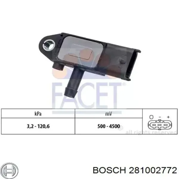 Датчик тиску вихлопних газів 281002772 Bosch