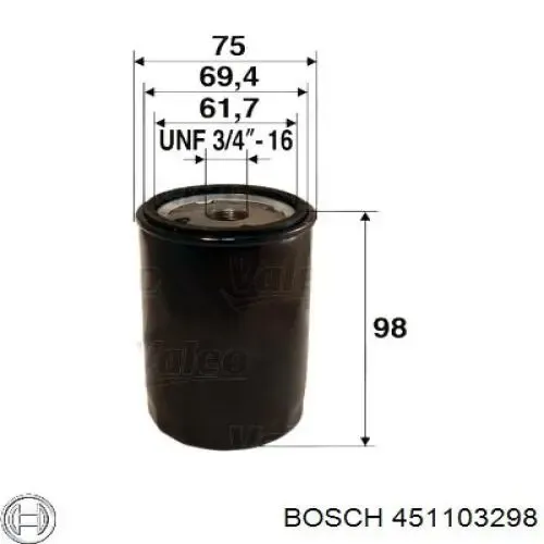 Масляний фільтр 451103298 Bosch