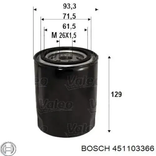 Масляний фільтр 451103366 Bosch