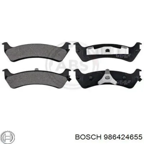 Задні гальмівні колодки 986424655 Bosch