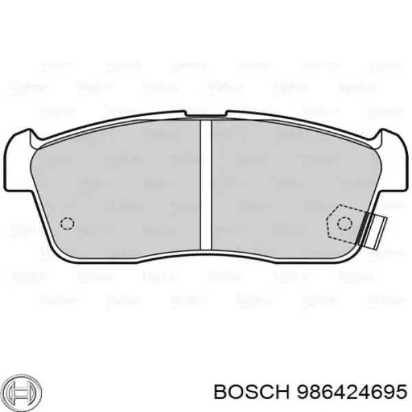 Передні тормозні колодки 986424695 Bosch