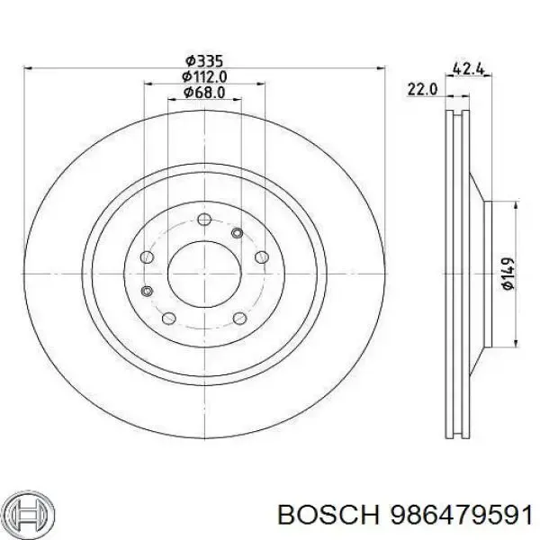 Гальмівні диски 986479591 Bosch