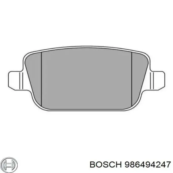 Задні гальмівні колодки 986494247 Bosch