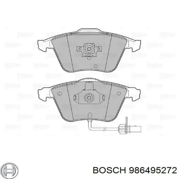 Передні тормозні колодки 986495272 Bosch