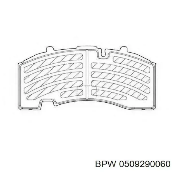 Задні гальмівні колодки 0509290060 BPW