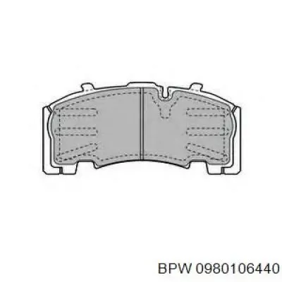 Задні гальмівні колодки 0980106440 BPW