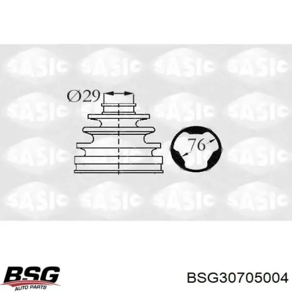 Купити BSG30705004 BSG Пильник шарніра приводу