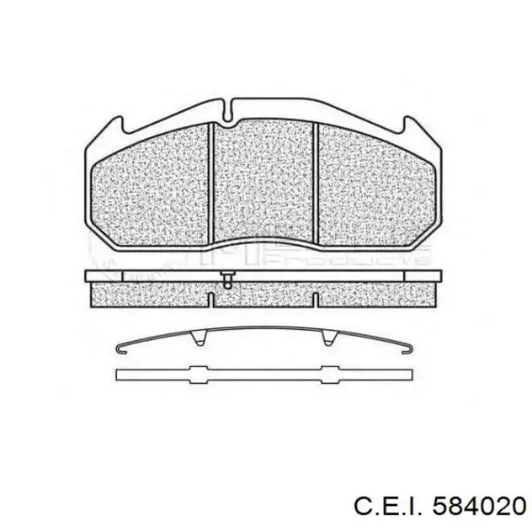 Передні тормозні колодки 584020 C.e.i.