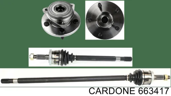 Ліва піввісь 663417 Cardone