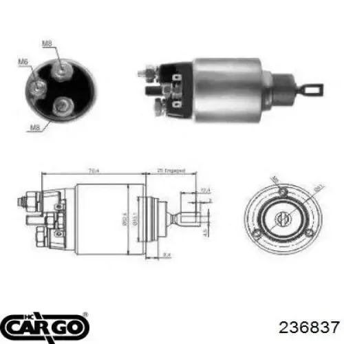 Втягуюче реле стартера 236837 Cargo