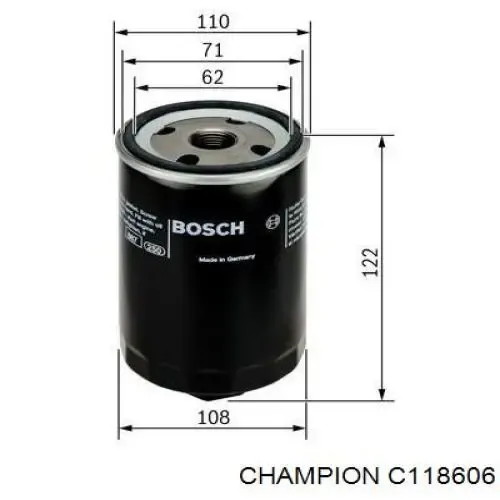 Масляний фільтр C118606 Champion