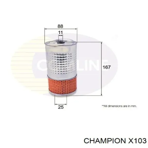 Масляний фільтр X103 Champion