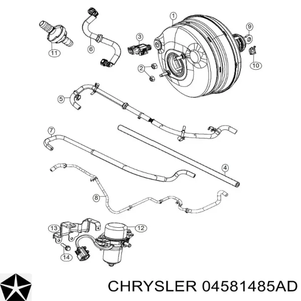 Вакуумний насос P04581485AD Chrysler