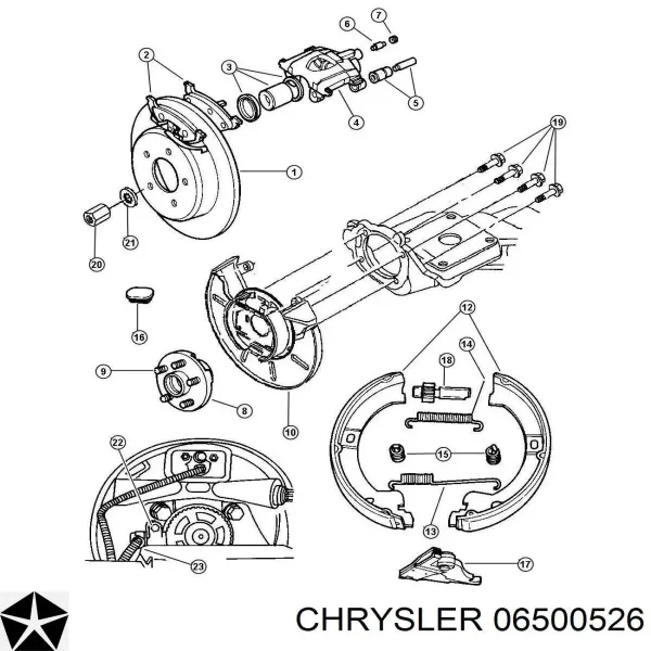 Гайка колісна Chrysler Voyager I ES