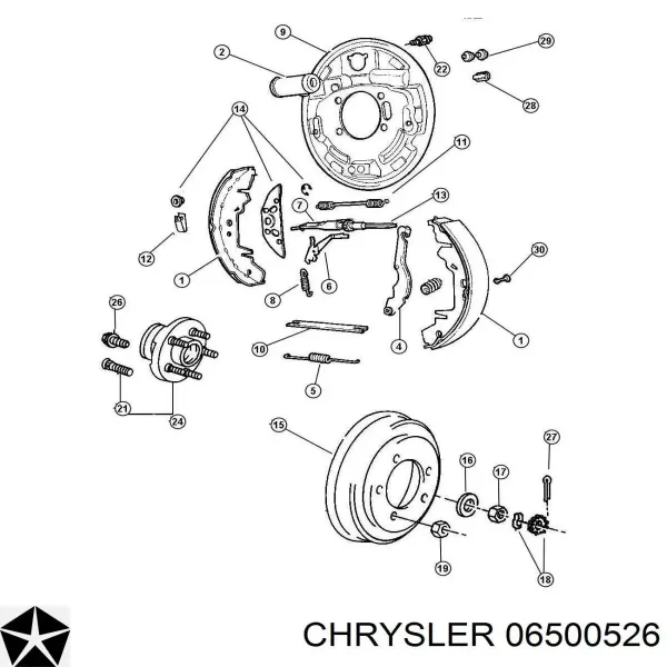 Гайка колеса на Chrysler Voyager I ES 