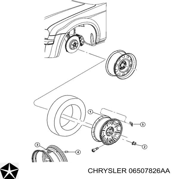 Гайка колісна Chrysler 300 C