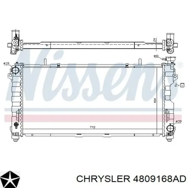 Радіатор 4809168AD Chrysler
