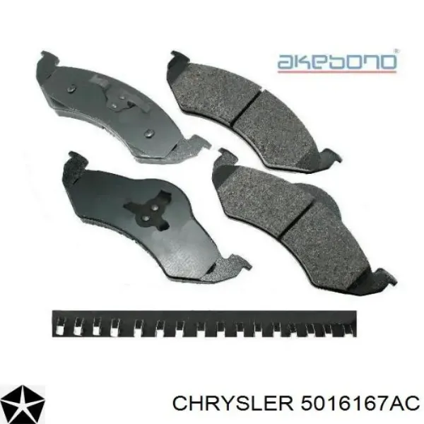 Передні тормозні колодки 5016167AC Chrysler