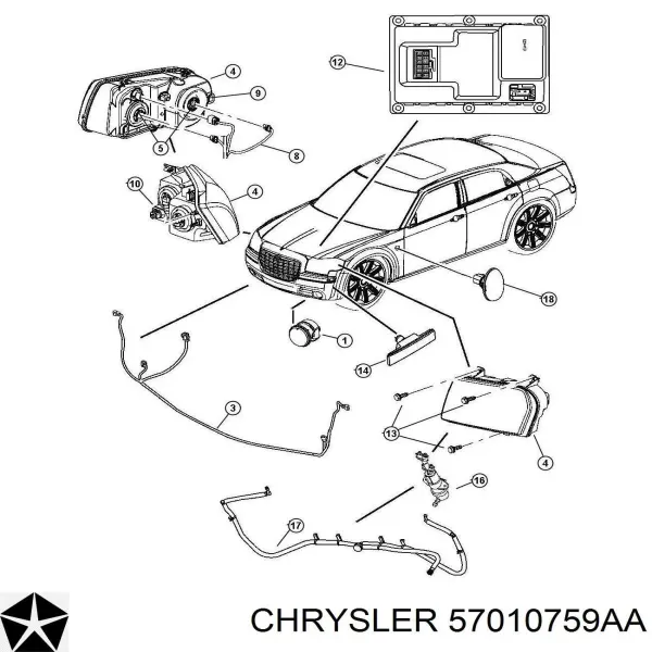 Фара ліва 4805759AK Chrysler
