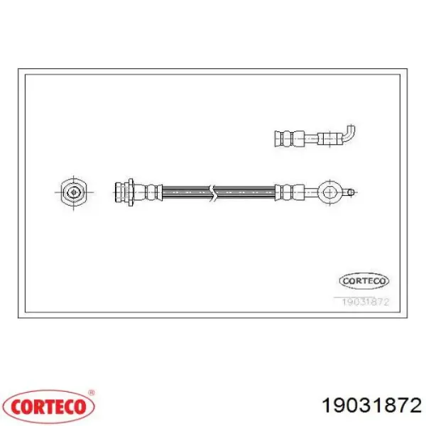 Шланг гальмівний задній 19031872 Corteco