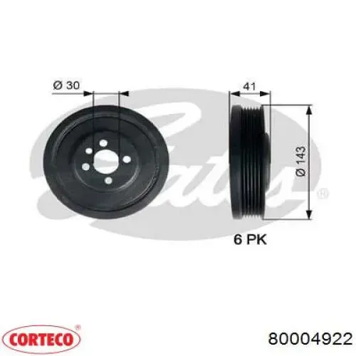 Шків колінвала 80004922 Corteco