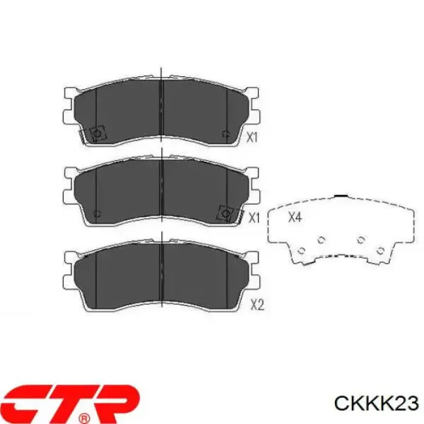 Передні тормозні колодки CKKK23 CTR